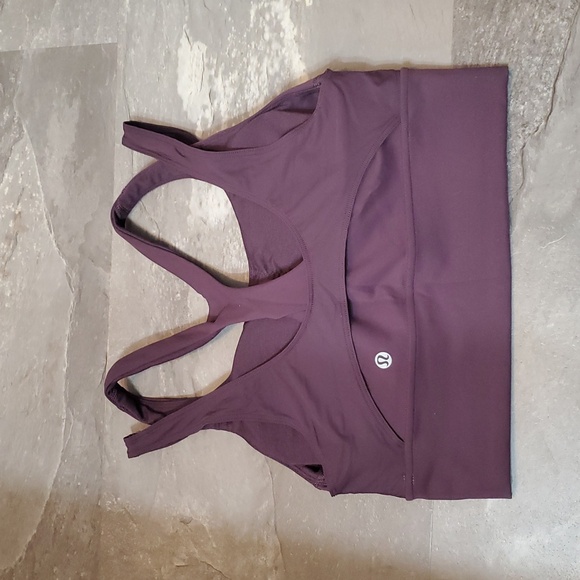 Wunder Train Mesh Racerback Tank Top Medium Support. Crossed Back. Purple. 6. - Picture 4 of 7